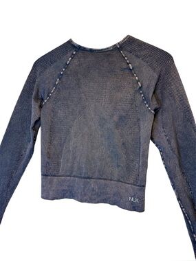 Nux Active Crop Top Size Large Mineral Wash Hand Dyed
